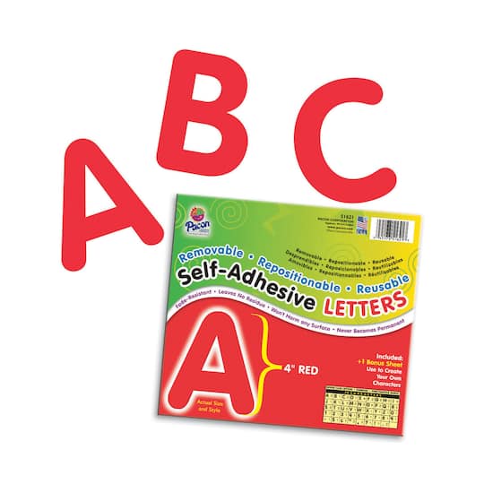 4" SelfAdhesive Letters, Red Bulletin Board Letters Michaels